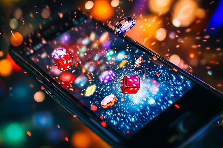Layar permainan Ceme Online dengan kartu dibagikan oleh dealer